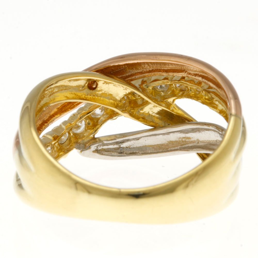 リング・指輪 7号 18金 K18イエローゴールド K18PG PT900 プラチナ