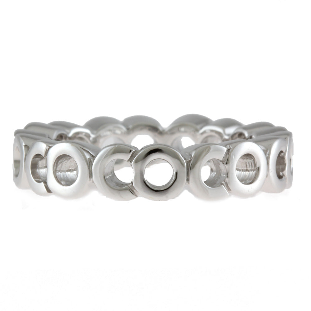 中古】 シャネル CHANEL K18WG リング 指輪 10号 COCO ココリング 18金  