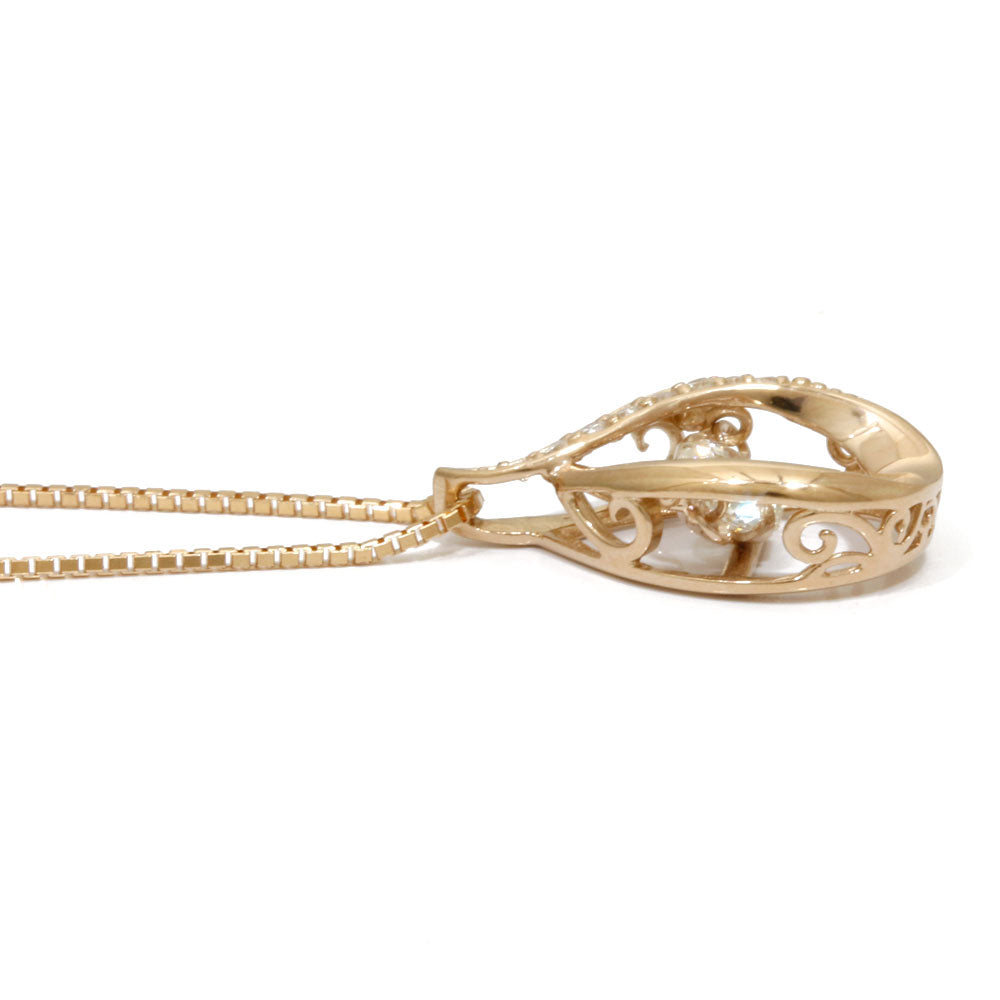 ☆大幅値下げ　ダンシング　K18PG　ダイヤモンドネックレス☆ ☆大幅値下げ ダンシング K18PG ダイヤモンドネックレス☆