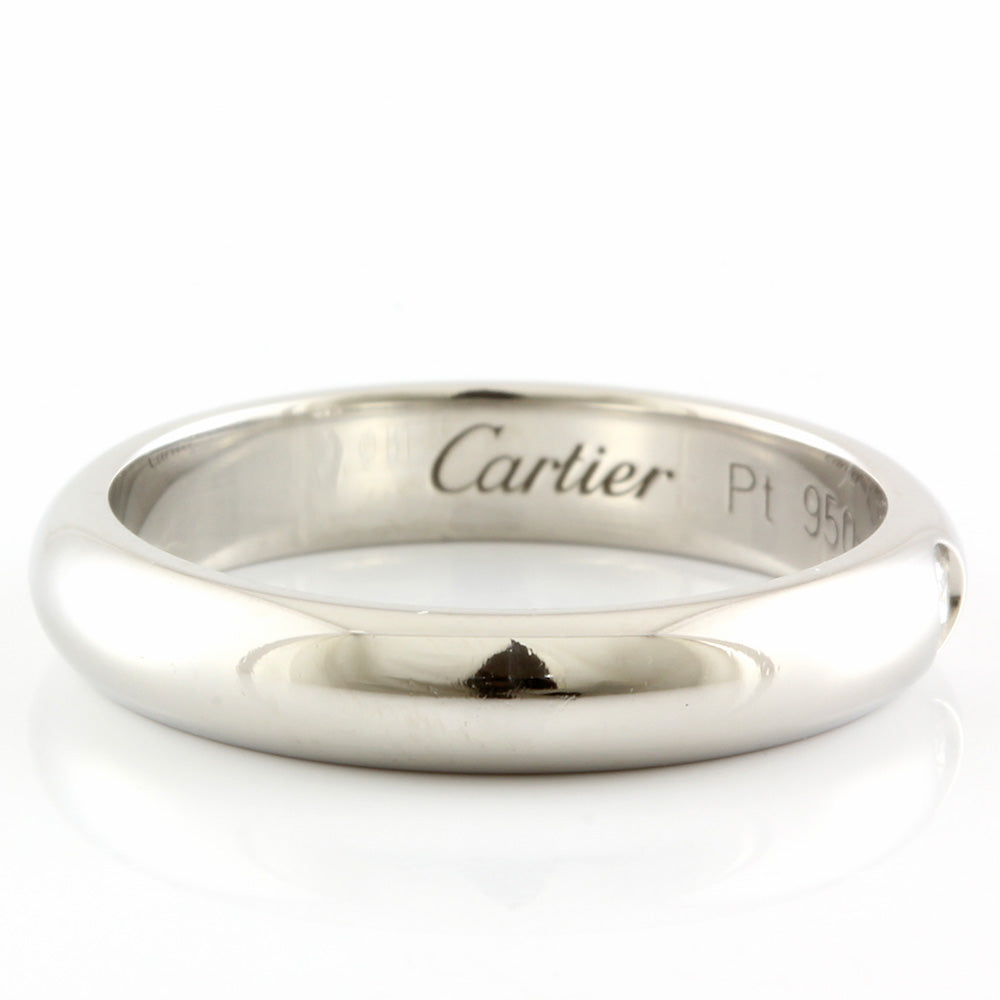 【中古】 カルティエ CARTIER Pt950 リング 指輪 ダイヤモンド 11号 ＃51 クラシック 一粒ダイヤ Pt950プラチナ シルバー  レディース【SH】【BJ】【BIM】