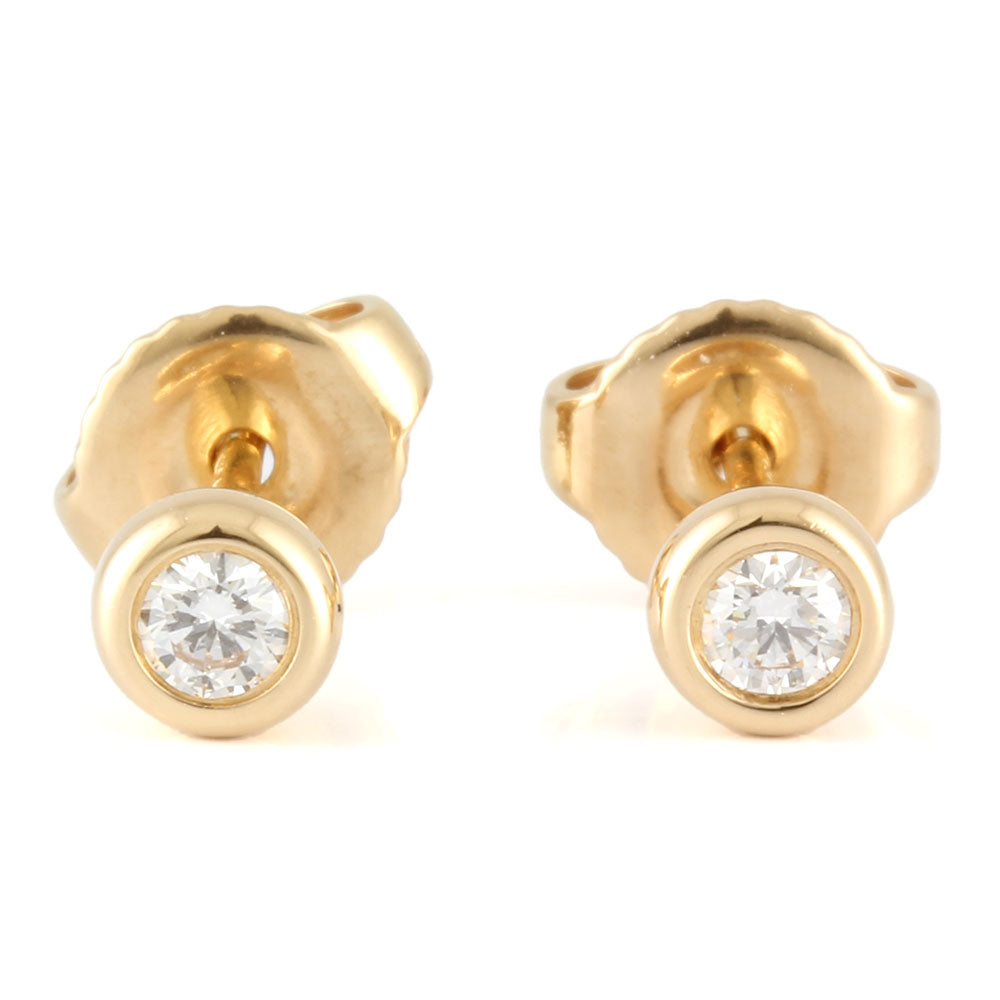中古】 ティファニー TIFFANY&Co. K18PG ピアス ダイヤモンド 一