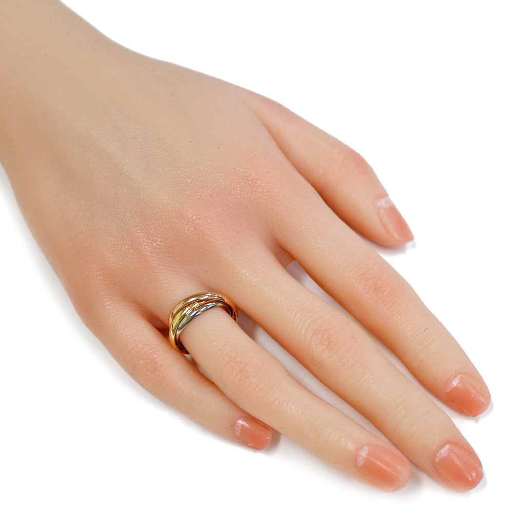 K18 3連リング ゴールド シルバー トリニティ11号