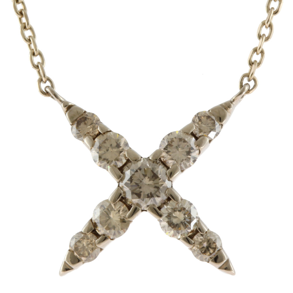 中古】 カシケイ KASHIKEY K18 ネックレス ブラウンダイヤモンド