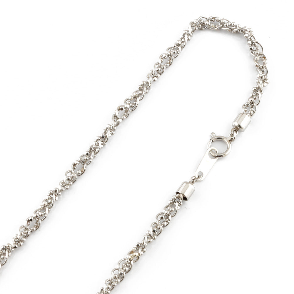 中古】 Pt850 ネックレス カットボールチェーン Pt850プラチナ