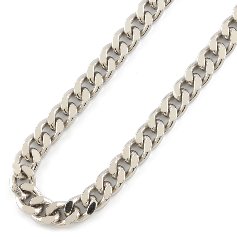 [Used] Pt850 necklace chain, Kihei, approx. 37.8g, 2-sided single, 2DC  64cm, snap-on clasp, Pt850 platinum, silver, unisex