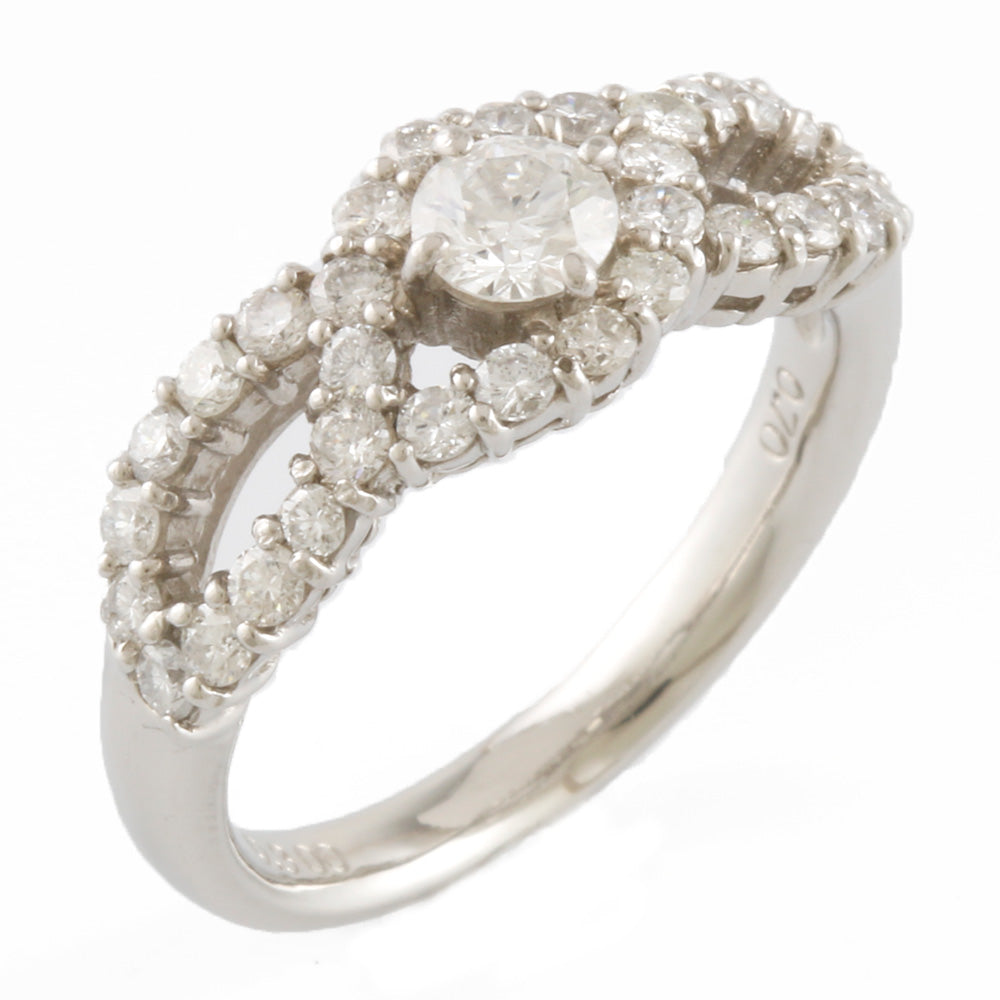 Pt900 パヴェダイヤモンド1.00ct付きV字型プラチナリン10号32 石 楽天市場】Pt900【1.00ct】パヴェ ダイヤモンドリング【送料無料】人気