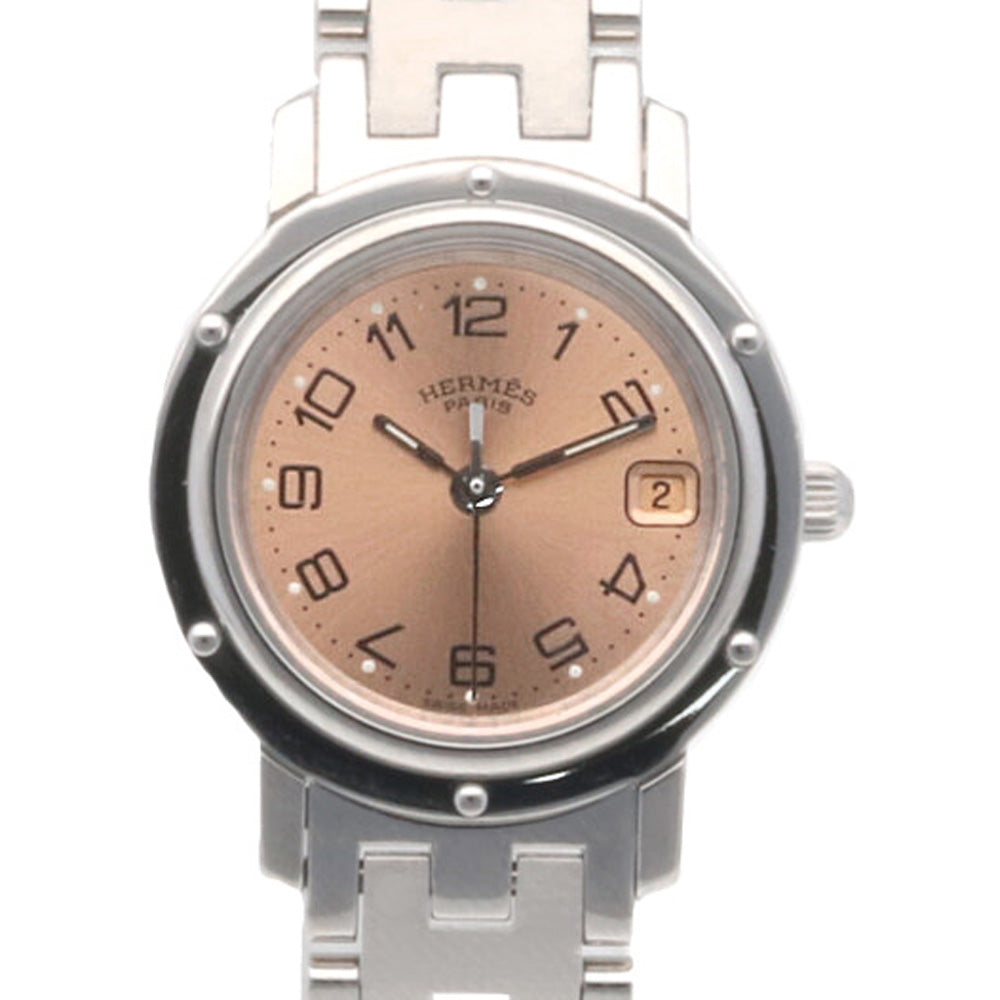 Hermes Clipper Watch Stainless Steel CL4.210 Ladies Used 1 Year Warra