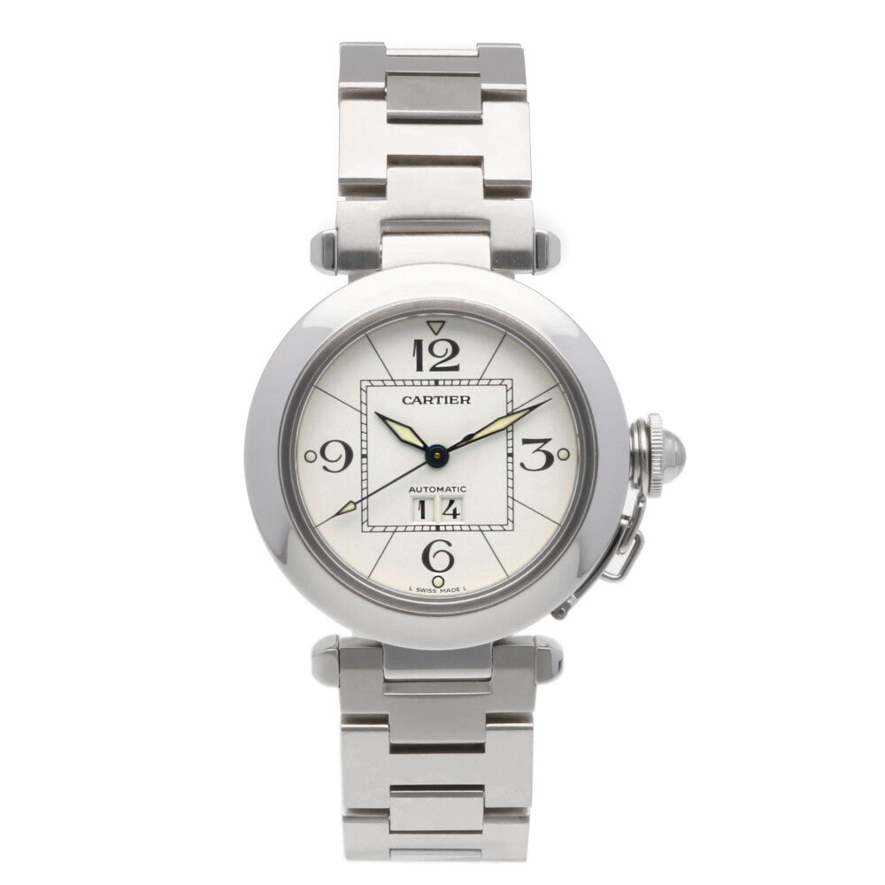 【Cartier】カルティエ パシャC ビックデイト 自動巻き 腕時計 白文字盤 W31055M/kt04646md