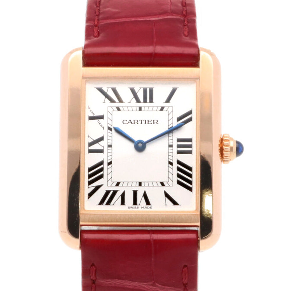 Cartier Tank Solo SM Watch 18K Pink Gold Women s Pre Owned