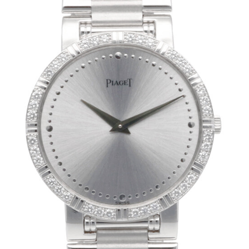 【中古】 ピアジェ PIAGET ダンサー ダイヤベゼル K18WG 腕時計 18金 K18ホワイトゴールド 840 24 K81 シルバー  メンズ【SH】【BIM】