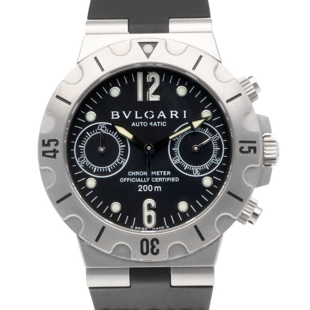 ブルガリ BVLGARI ディアゴノ スクーバ クロノグラフ 腕時計 ステンレススチール SCB385 メンズ 中古 – 【公式】リサイクルキング  オンラインショップ