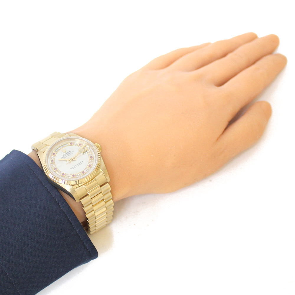 ロレックス デイデイト オイスターパーペチュアル 腕時計 18金 K18 イエローゴールド 18238NMR 自動巻き メンズ 1年保証 R –  【公式】リサイクルキング オンラインショップ