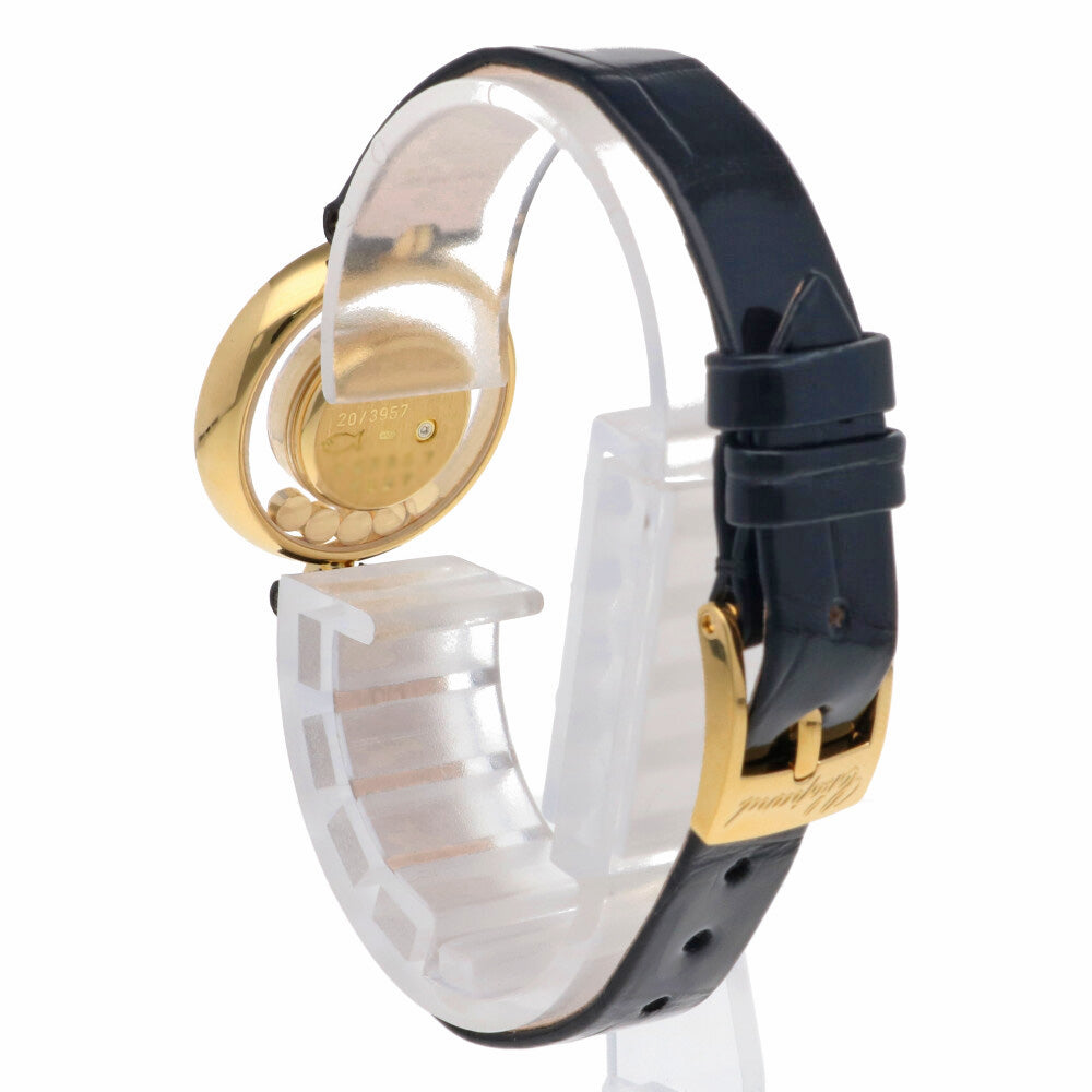 ショパール Chopard ハッピーダイヤモンド 腕時計 18金 K18イエローゴールド 4097 レディース 中古 【1年保証】