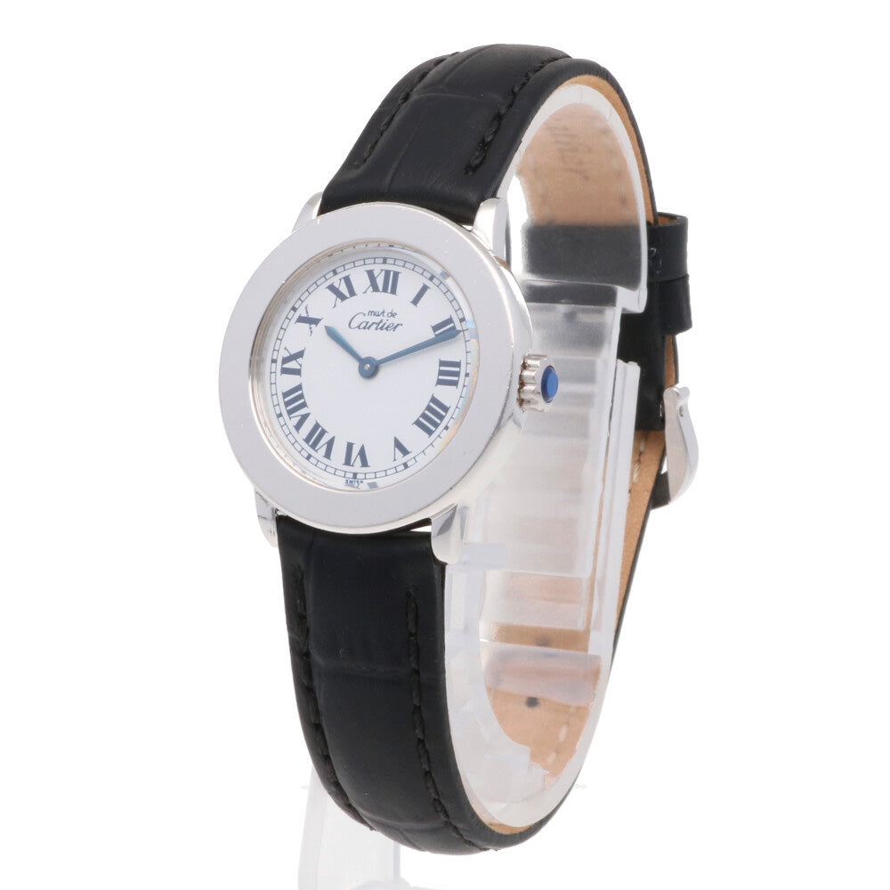 Cartier Mastrondo Watch Silver 1806 Ladies Used [1 Year Warranty]