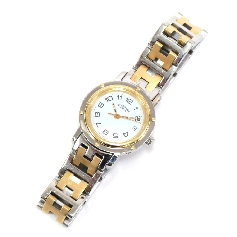 中古】 エルメス HERMES SS 腕時計 クリッパー ステンレススチール