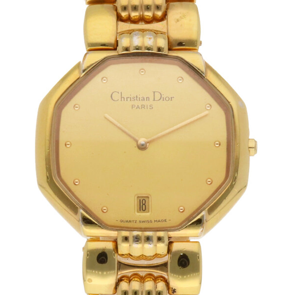 【中古】 クリスチャンディオール Christian Dior GP 腕時計 バギラ オクタゴン GP D45-154 ゴールド レディース【BIM】