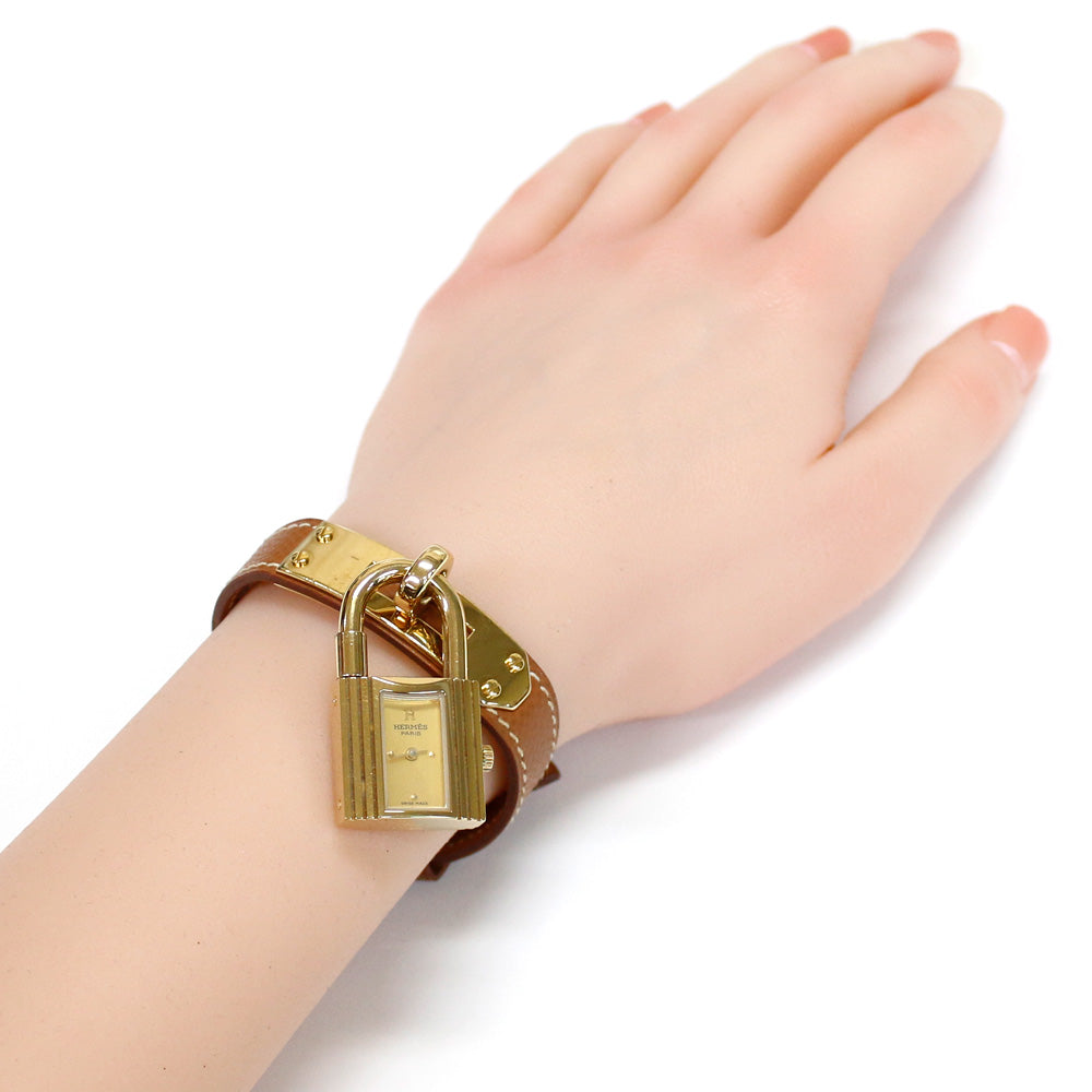 HERMES 腕時計 ゴールド/ブラウン エルメス HERMES Hウォッチ HH1 201