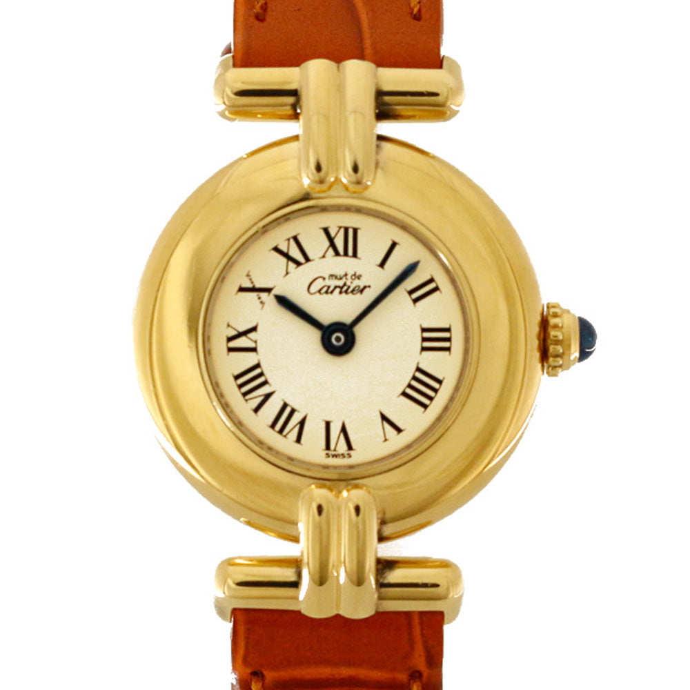 Used] Cartier CARTIER GP Watch Must Colisee GP Leather 131227 Gold