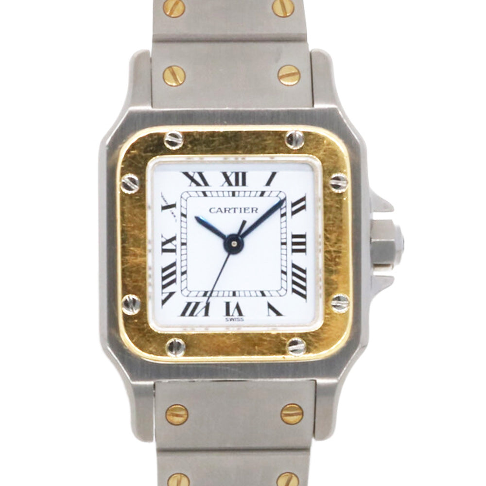 中古】 カルティエ CARTIER SS K18YG 腕時計 サントスガルベ