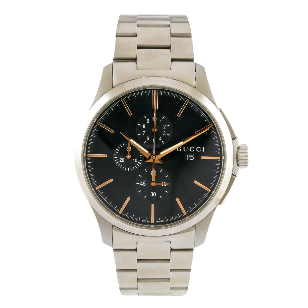 中古】 グッチ GUCCI SS 腕時計 Gタイムレス クロノグラフ ステンレス 