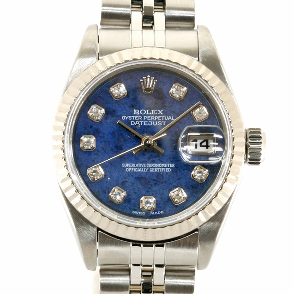 中古】 ロレックス ROLEX SS K18WG 腕時計 P番 2000年式 ソーダライト 10Pダイヤ オイスターパーペチュアル デイト –  【公式】リサイクルキング オンラインショップ