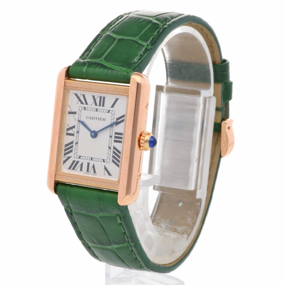 中古】 カルティエ CARTIER タンクソロ SM K18PG 腕時計 18金 K18