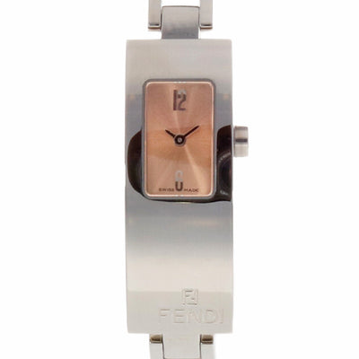 フェンディ 腕時計 3300L クオーツ ブラック文字盤 ステンレススチール レディース FENDI 【1-0083688】