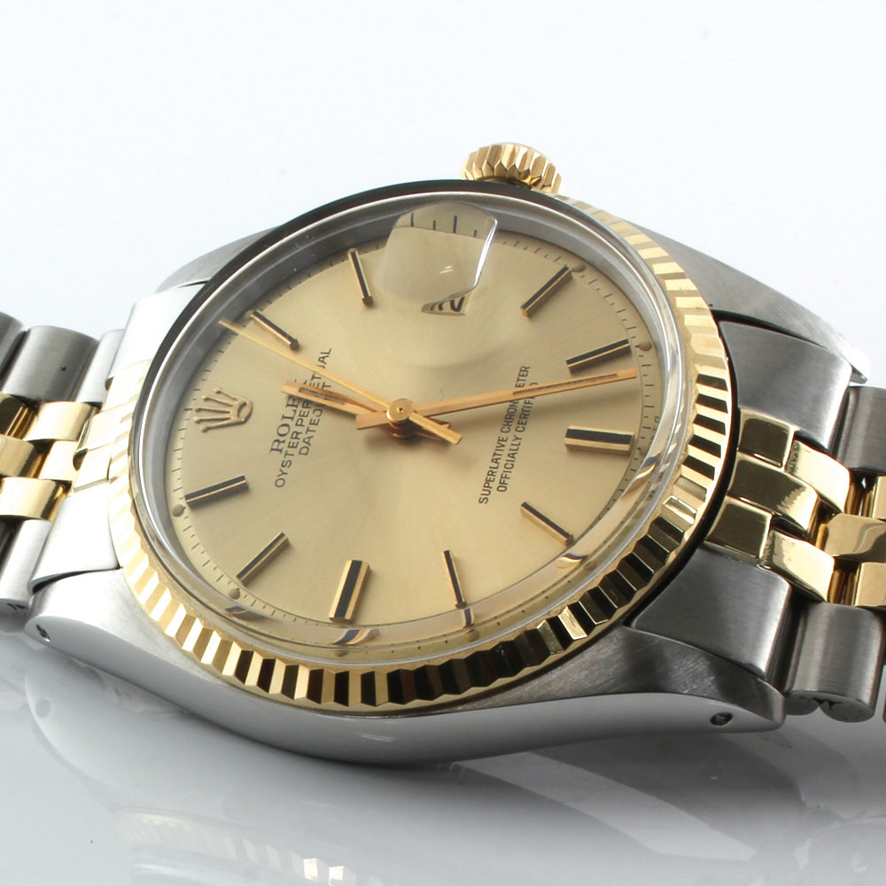 中古】 ロレックス ROLEX SS K14YG 腕時計 36番 1972年式 オイスターパーペチュアル デイトジャスト ステンレススチー –  【公式】リサイクルキング オンラインショップ