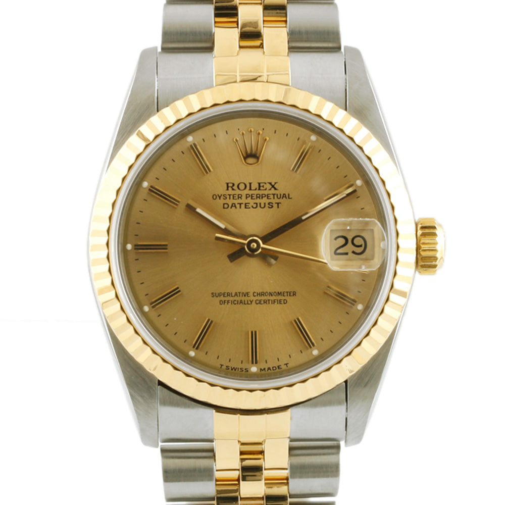 中古】 ロレックス ROLEX SS K18YG 腕時計 T番 1996年式 ギャランティ デイトジャスト オイスターパーペチュアル ステ –  【公式】リサイクルキング オンラインショップ