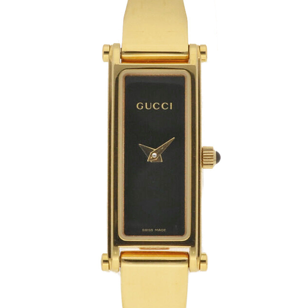 中古】 グッチ GUCCI GP 腕時計 バングル GP 1500L ゴールド ブラック 
