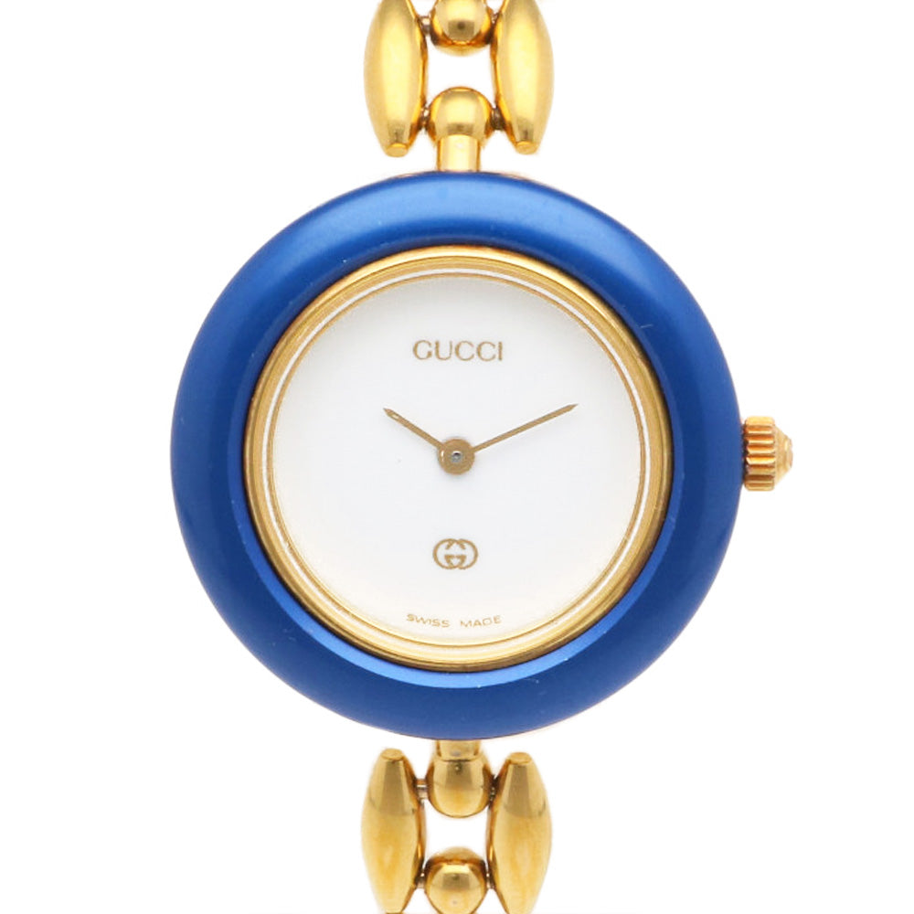 中古】 グッチ GUCCI GP 腕時計 チェンジベゼル 5色 GP 11/12 ゴールド マルチカラー レディース【BIM】 –  【公式】リサイクルキング オンラインショップ