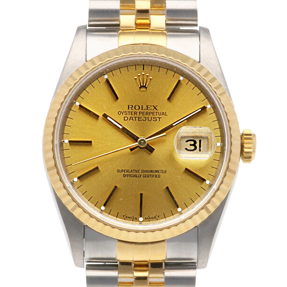 中古】 ロレックス ROLEX SS K18YG 腕時計 S番 1993年式 コンビ オイスターパーペチュアル デイトジャスト ステンレス –  【公式】リサイクルキング オンラインショップ