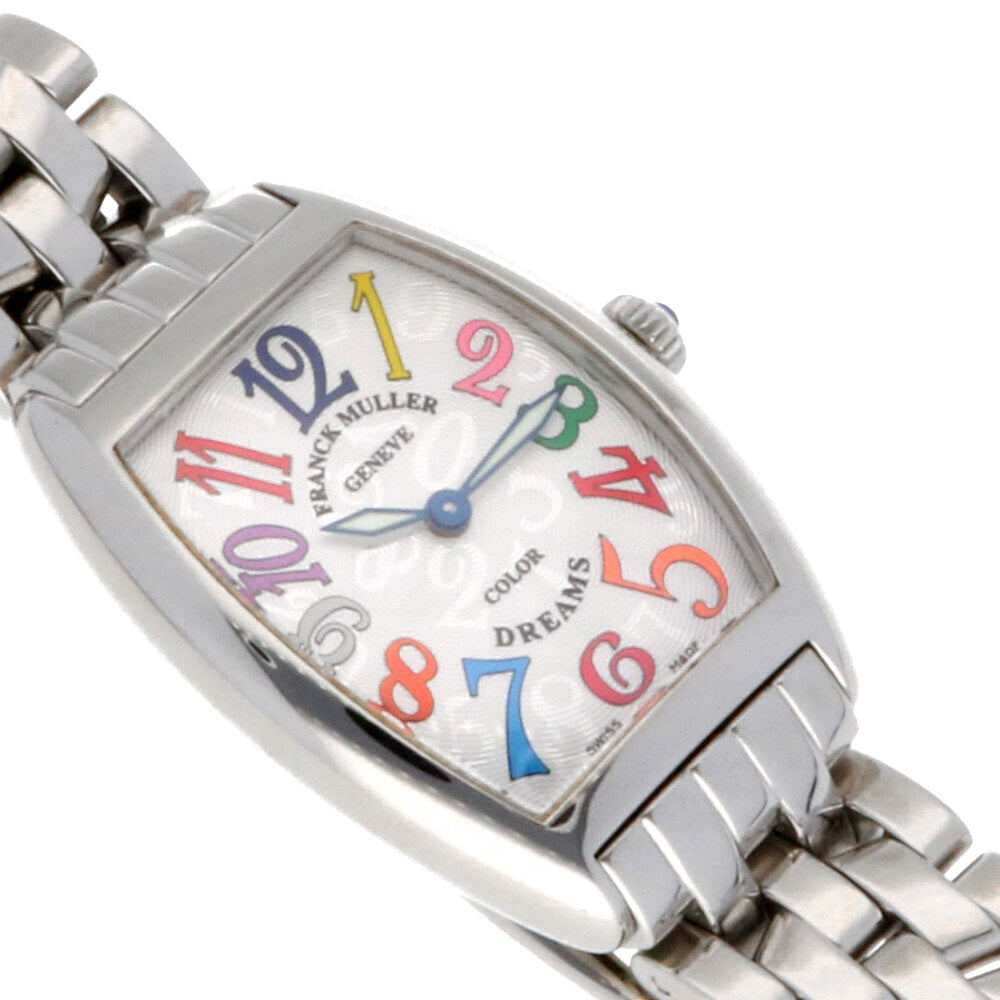 【中古】 フランクミュラー FRANCK MULLER SS 腕時計 トノーカーベックス カラードリーム ステンレススチール 1752 シルバー  レディース【SH】【BIM】