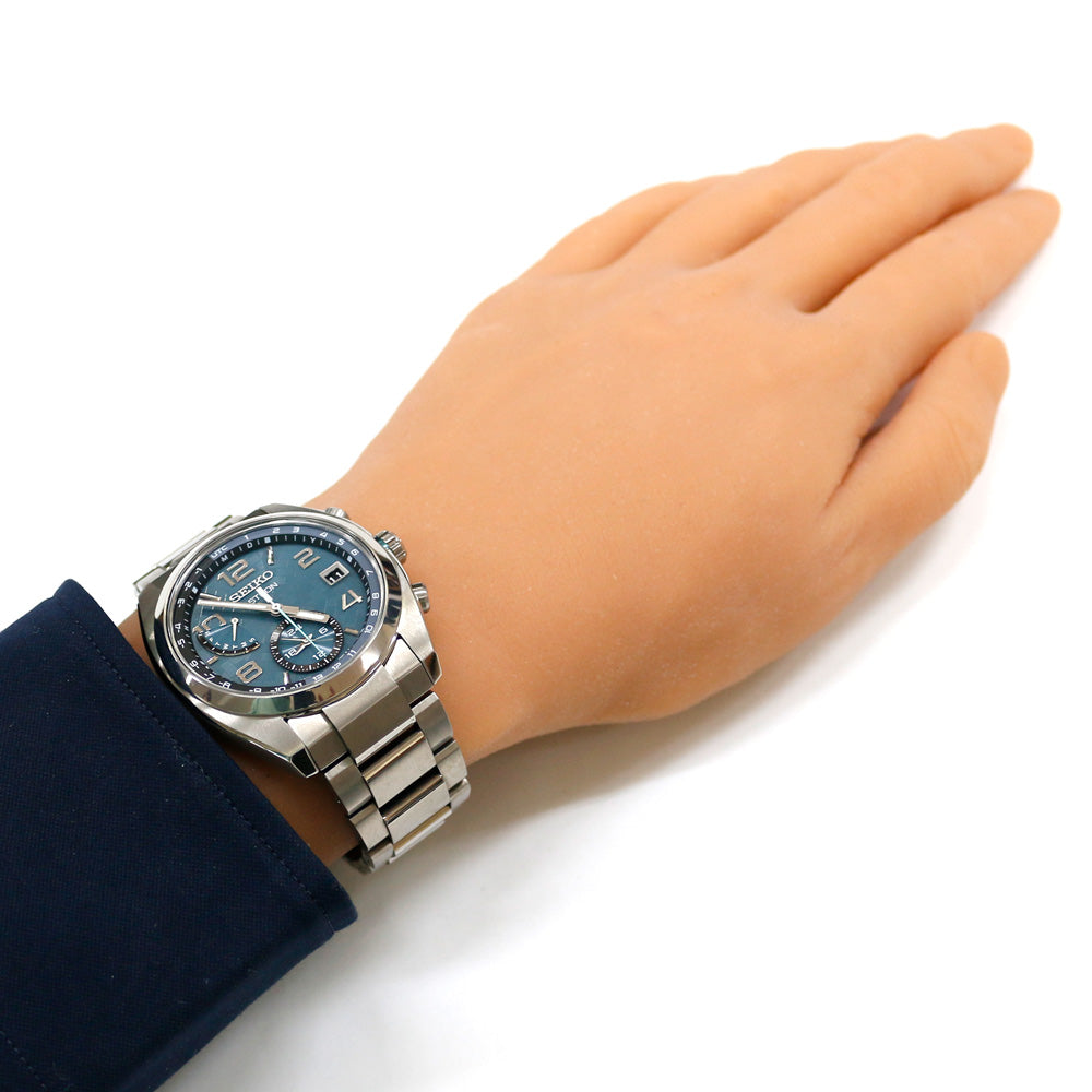 【中古】 セイコー SEIKO 腕時計 限定品 アストロン チタン SBXY023 シルバー ブルー メンズ【SH】【BIM】