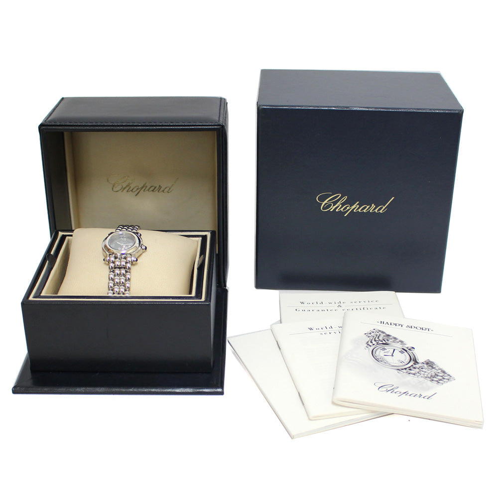 中古】 ショパール Chopard ハッピースポーツ SS 腕時計 5Pムービングダイヤモンド ステンレススチール 27/8250-23 –  【公式】リサイクルキング オンラインショップ